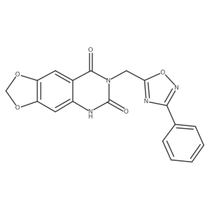 7-[(3-phenyl-1,2,4-oxadiazol-5-yl)methyl]-2H,5H,6H,7H,8H-[1,3]dioxolo[4,5-g]quinazoline-6,8-dione结构式