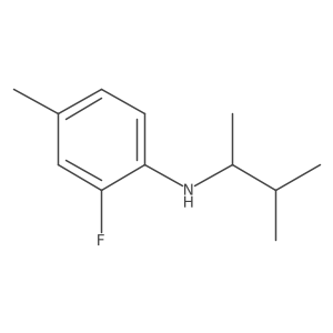 2-fluoro-4-methyl-N-(3-methylbutan-2-yl)aniline结构式