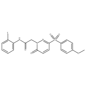 N-(2-fluorophenyl)-2-[3-(4-methoxybenzenesulfonyl)-6-oxo-1,6-dihydropyridazin-1-yl]acetamide结构式