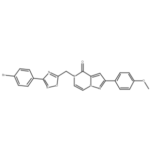 5-{[3-(4-bromophenyl)-1,2,4-oxadiazol-5-yl]methyl}-2-(4-methoxyphenyl)-4H,5H-pyrazolo[1,5-a]pyrazin-4-one结构式
