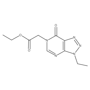 ethyl 2-{3-ethyl-7-oxo-3H,6H,7H-[1,2,3]triazolo[4,5-d]pyrimidin-6-yl}acetate结构式