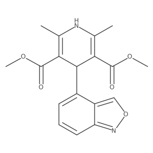 3,5-Pyridinedicarboxylic acid, 4-(2,1-benzisoxazol-4-yl)-1,4-dihydro-2,6-dimethyl-, 3,5-dimethyl ester结构式