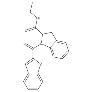 1-(benzofuran-2-carbonyl)-N-ethylindoline-2-carboxamide Structure