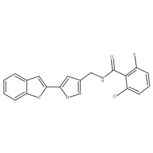 N-((5-(benzofuran-2-yl)isoxazol-3-yl)methyl)-2-chloro-6-fluorobenzamide结构式