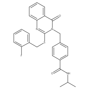 4-((2-((2-fluorobenzyl)thio)-4-oxoquinazolin-3(4H)-yl)methyl)-N-isopropylbenzamide Structure