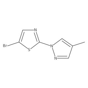 5-Bromo-2-(4-methyl-1H-pyrazol-1-YL)thiazole Structure