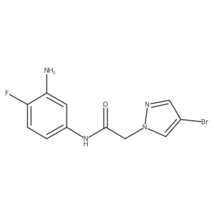 N-(3-Amino-4-fluorophenyl)-4-bromo-1H-pyrazole-1-acetamide Structure