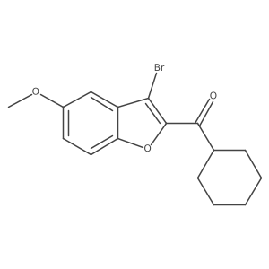 (3-Bromo-5-methoxy-1-benzofuran-2-yl)(cyclohexyl)methanone Structure