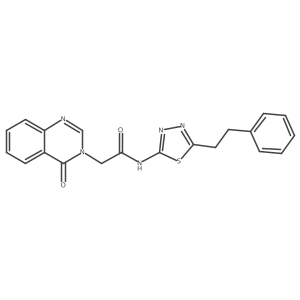 2-(4-oxoquinazolin-3(4H)-yl)-N-[(2E)-5-(2-phenylethyl)-1,3,4-thiadiazol-2(3H)-ylidene]acetamide结构式