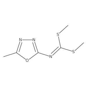 Dimethyl (5-methyl-1,3,4-oxadiazol-2-yl)carbonimidodithioate结构式