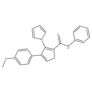 4-(4-methoxyphenyl)-N-phenyl-3-(1H-pyrrol-1-yl)thiophene-2-carboxamide结构式