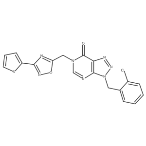 3-(2-chlorobenzyl)-6-((3-(thiophen-2-yl)-1,2,4-oxadiazol-5-yl)methyl)-3H-[1,2,3]triazolo[4,5-d]pyrimidin-7(6H)-one Structure