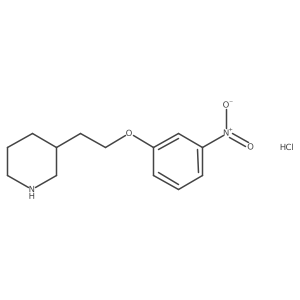 3-[2-(3-Nitrophenoxy)ethyl]piperidine hydrochloride Structure