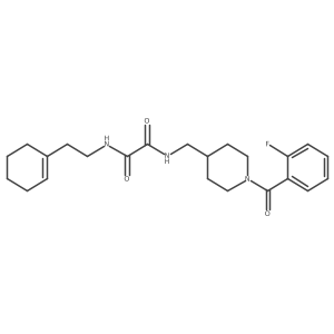 N1-(2-(cyclohex-1-en-1-yl)ethyl)-N2-((1-(2-fluorobenzoyl)piperidin-4-yl)methyl)oxalamide Structure