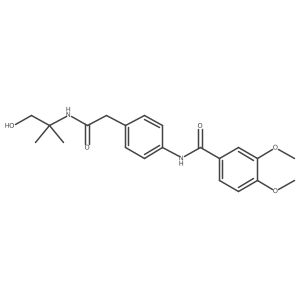 N-(4-(2-((1-hydroxy-2-methylpropan-2-yl)amino)-2-oxoethyl)phenyl)-3,4-dimethoxybenzamide Structure