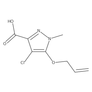 5-(Allyloxy)-4-chloro-1-methyl-1H-pyrazole-3-carboxylic acid结构式