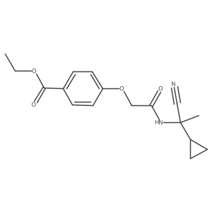 Ethyl 4-[2-[(1-cyano-1-cyclopropylethyl)amino]-2-oxoethoxy]benzoate Structure