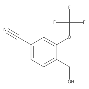 4-(Hydroxymethyl)-3-(trifluoromethoxy)benzonitrile Structure
