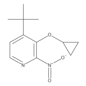 4-Tert-butyl-3-cyclopropoxy-2-nitropyridine结构式