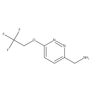 (6-(2,2,2-Trifluoroethoxy)pyridazin-3-yl)methanamine Structure