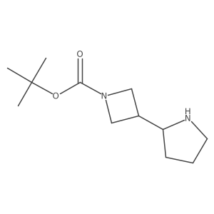 Tert-butyl 3-(pyrrolidin-2-yl)azetidine-1-carboxylate结构式