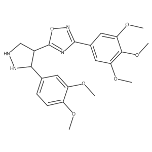 5-[3-(3,4-Dimethoxyphenyl)pyrazolidin-4-yl]-3-(3,4,5-trimethoxyphenyl)-1,2,4-oxadiazole Structure