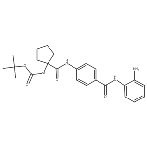 Tert-butyl 1-((4-((2-aminophenyl)carbamoyl)phenyl)carbamoyl)cyclopentylcarbamate结构式