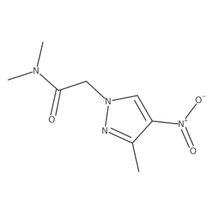 N,N-Dimethyl-2-(3-methyl-4-nitro-pyrazol-1-yl)-acetamide结构式
