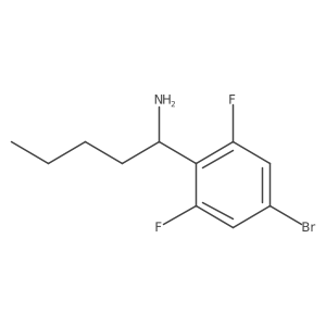 (R)-1-(4-Bromo-2,6-difluorophenyl)pentan-1-amine结构式