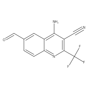 4-Amino-6-formyl-2-trifluoromethyl-quinoline-3-carbonitrile结构式