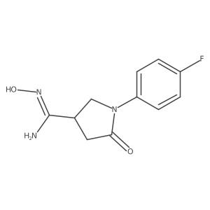 1-(4-fluorophenyl)-N'-hydroxy-5-oxopyrrolidine-3-carboximidamide Structure
