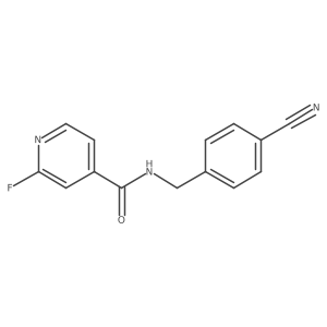 N-[(4-cyanophenyl)methyl]-2-fluoropyridine-4-carboxamide结构式
