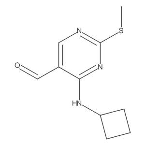 4-(Cyclobutylamino)-2-(methylthio)-5-pyrimidinecarboxaldehyde结构式