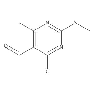 4-Chloro-6-methyl-2-(methylthio)-5-pyrimidinecarboxaldehyde结构式