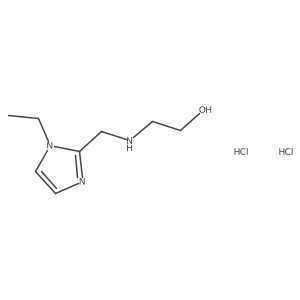 2-{[(1-Ethyl-1H-imidazol-2-yl)methyl]-amino}ethanol dihydrochloride结构式
