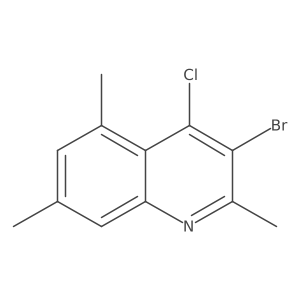 3-Bromo-4-chloro-2,5,7-trimethylquinoline Structure