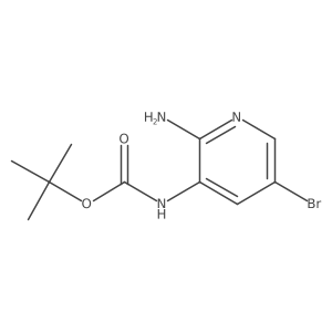 tert-Butyl (2-amino-5-bromopyridin-3-yl)carbamate Structure