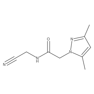 N-(cyanomethyl)-2-(3,5-dimethylpyrazol-1-yl)acetamide结构式