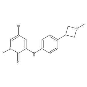 5-Bromo-1-methyl-3-(5-(1-methylazetidin-3-yl)pyridin-2-ylamino)pyridine-2(1H)-one Structure