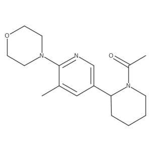 1-[2-(5-methyl-6-morpholino-3-pyridyl)-1-piperidyl]ethanone结构式