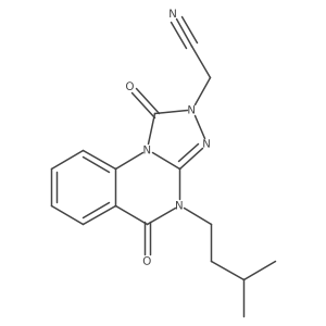 2-(4-isopentyl-1,5-dioxo-4,5-dihydro-[1,2,4]triazolo[4,3-a]quinazolin-2(1H)-yl)acetonitrile结构式