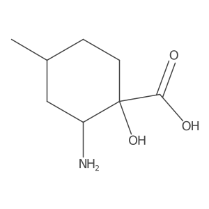 2-Amino-1-hydroxy-4-methylcyclohexane-1-carboxylic acid Structure