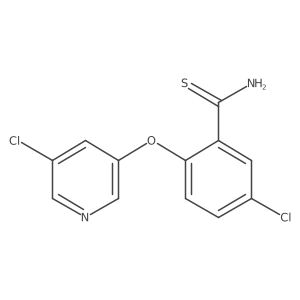 Benzenecarbothioamide, 5-chloro-2-[(5-chloro-3-pyridinyl)oxy]-结构式