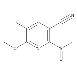 5-Iodo-6-methoxy-2-(methylsulfinyl)nicotinonitrile Structure