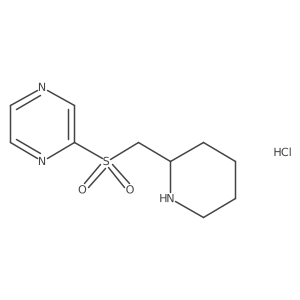 2-((Piperidin-2-ylmethyl)sulfonyl)pyrazine hydrochloride结构式