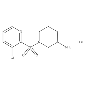 1-((3-Chloropyridin-2-yl)sulfonyl)piperidin-3-amine hydrochloride结构式