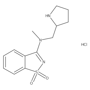 3-(Methyl(pyrrolidin-2-ylmethyl)amino)benzo[d]isothiazole 1,1-dioxide hydrochloride Structure