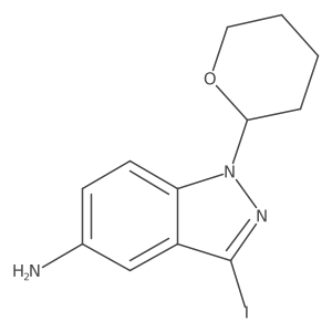 3-iodo-1-(tetrahydro-2H-pyran-2-yl)-1H-indazol-5-amine Structure