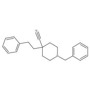 4-(2-Phenylethyl)-1-(phenylmethyl)-4-piperidinecarbonitrile Structure