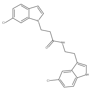 3-(6-chloro-1H-indol-1-yl)-N-[2-(5-chloro-1H-indol-3-yl)ethyl]propanamide Structure